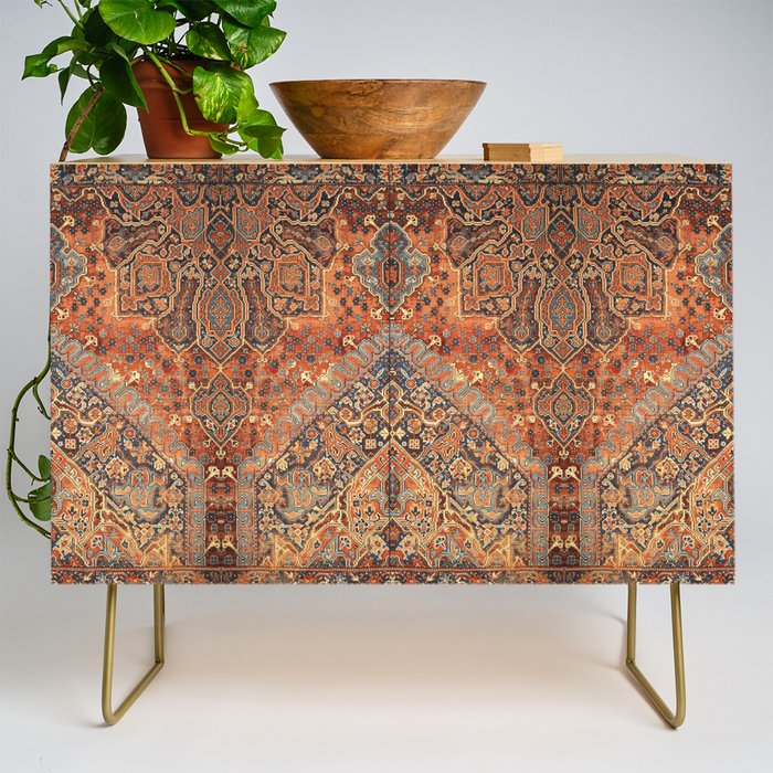 N198 - Vintage Heritage Traditional Golden Berber Moroccan Style Credenza Gallery Image 1