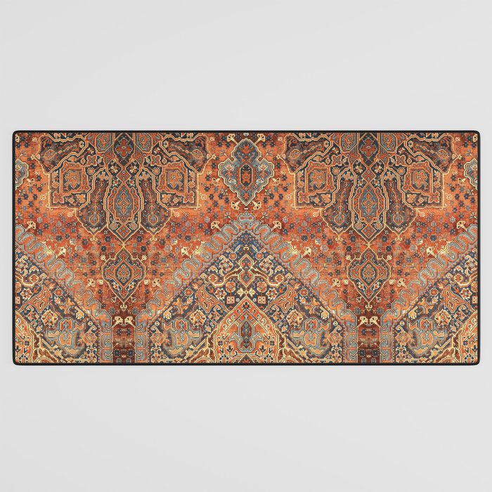 N198 - Vintage Heritage Traditional Golden Berber Moroccan Style Desk Mat Gallery Image 3