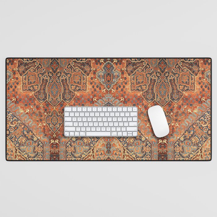 N198 - Vintage Heritage Traditional Golden Berber Moroccan Style Desk Mat Gallery Image 1