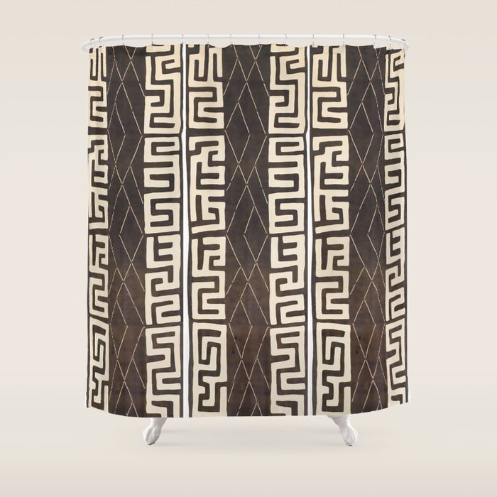Kuba Congo Central African Wraparound Skirt Print 2 Shower Curtain Gallery Image 1