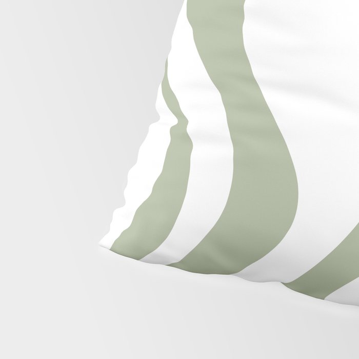 Liquid Swirl Retro Abstract Pattern in White and Sage Pillow Sham Gallery Image 4