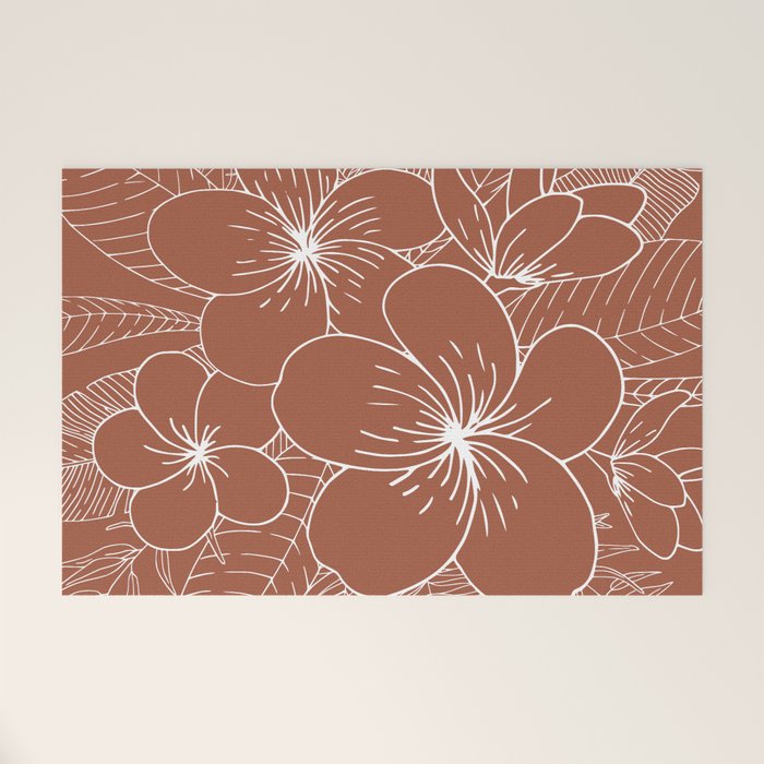 Tropical, Hibiscus, Floral Prints, Boho Wall Art Welcome Mat Gallery Image 1