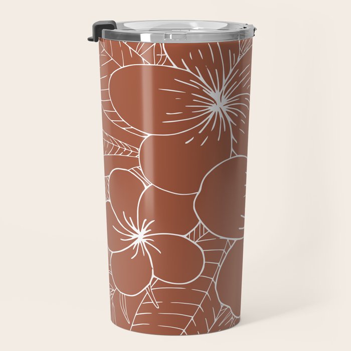 Tropical, Hibiscus, Floral Prints, Boho Wall Art Travel Mug Gallery Image 3