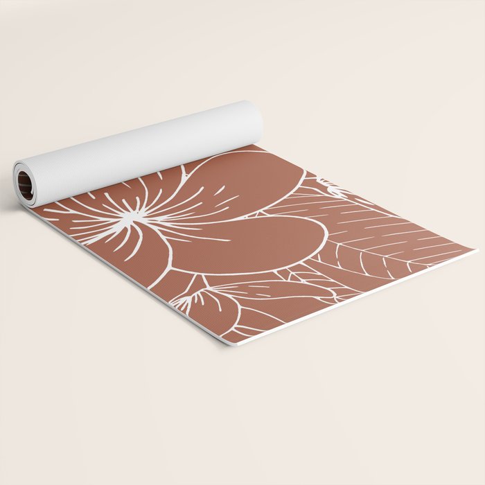 Tropical, Hibiscus, Floral Prints, Boho Wall Art Yoga Mat Gallery Image 2
