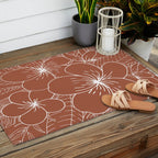 Tropical, Hibiscus, Floral Prints, Boho Wall Art Outdoor Rug Gallery Image 2