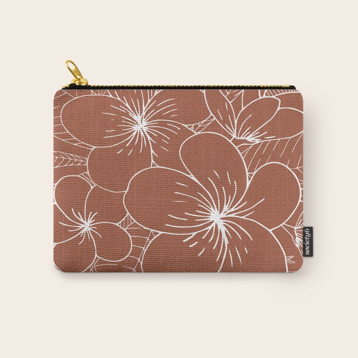 Tropical, Hibiscus, Floral Prints, Boho Wall Art Carry All Pouch Gallery Image 1