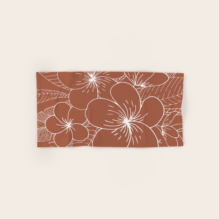 Tropical, Hibiscus, Floral Prints, Boho Wall Art Bath Towel Gallery Image 1