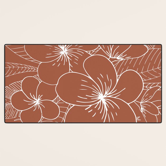 Tropical, Hibiscus, Floral Prints, Boho Wall Art Desk Mat Gallery Image 3