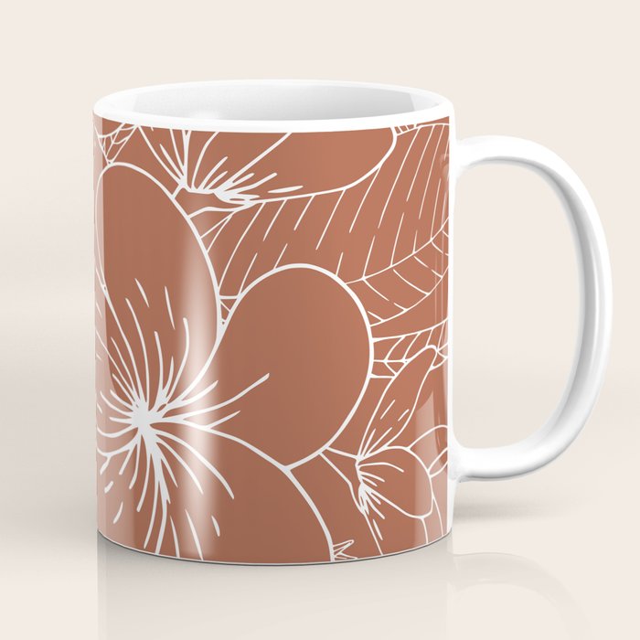 Tropical, Hibiscus, Floral Prints, Boho Wall Art Coffee Mug Gallery Image 1