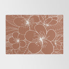 Tropical, Hibiscus, Floral Prints, Boho Wall Art Rug Gallery Image 2