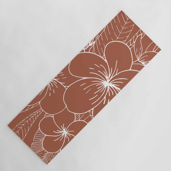 Tropical, Hibiscus, Floral Prints, Boho Wall Art Yoga Mat Gallery Image 1