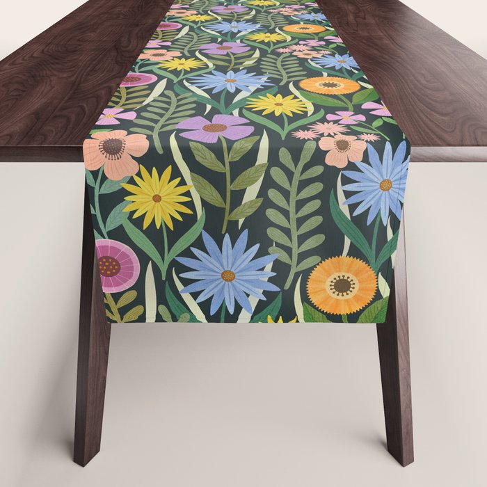 Wildflower Garden - Dark Table Runner Gallery Image 1