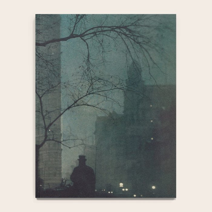 The Flatiron building New York twilight blue dreamscape photograph by Edward Steichen Notebook Gallery Image 4