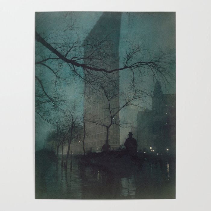 The Flatiron building New York twilight blue dreamscape photograph by Edward Steichen Poster Gallery Image 4