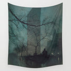 The Flatiron building New York twilight blue dreamscape photograph by Edward Steichen Wall Tapestry Gallery Image 4