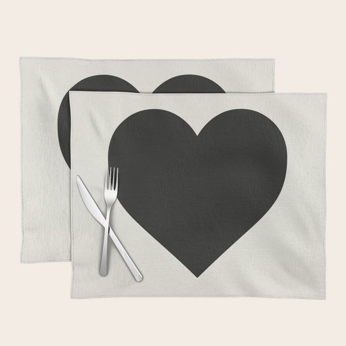 Black Heart Placemat Gallery Image 1