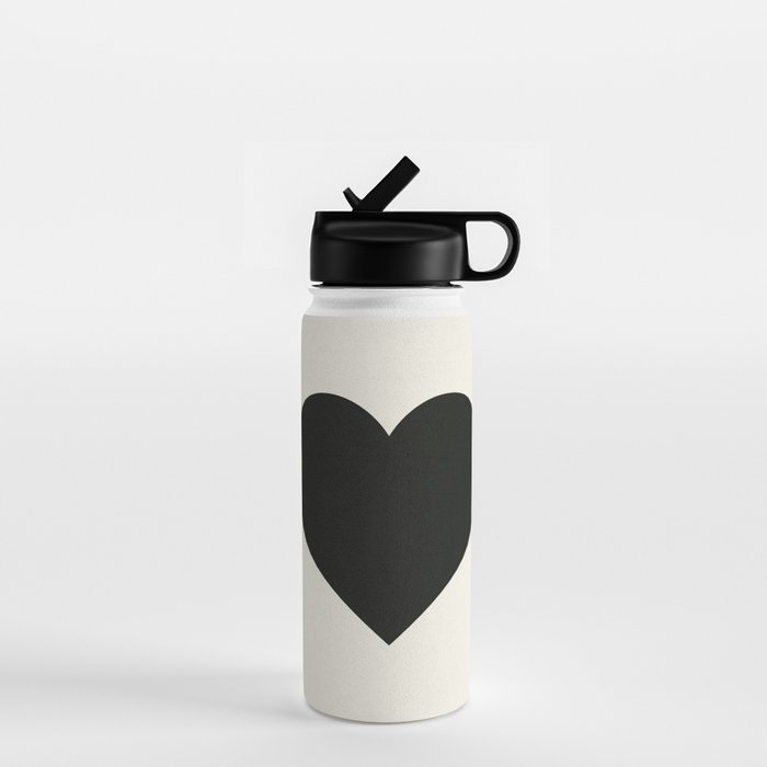 Black Heart Water Bottle Gallery Image 1