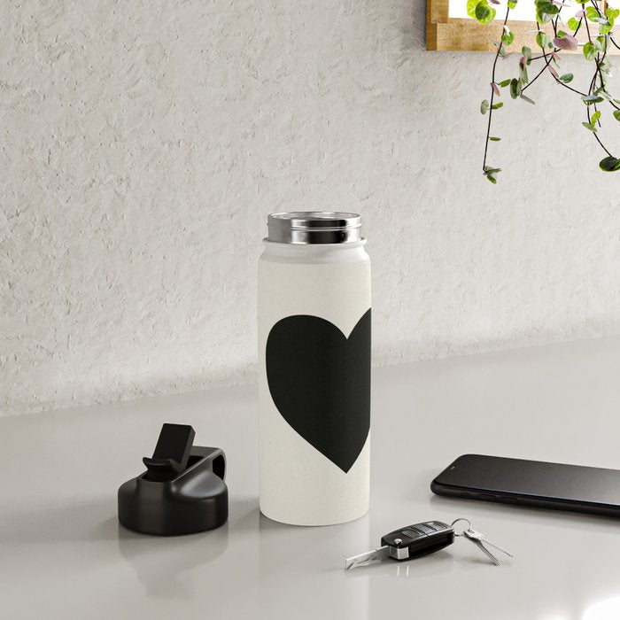 Black Heart Water Bottle Gallery Image 4