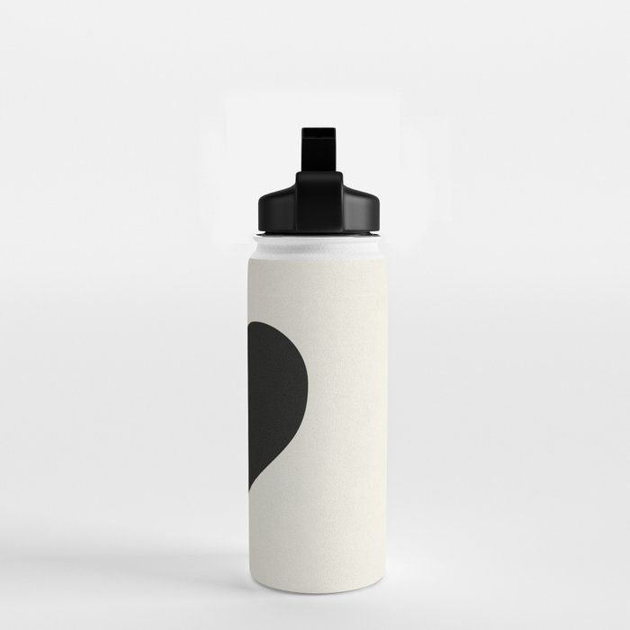 Black Heart Water Bottle Gallery Image 2