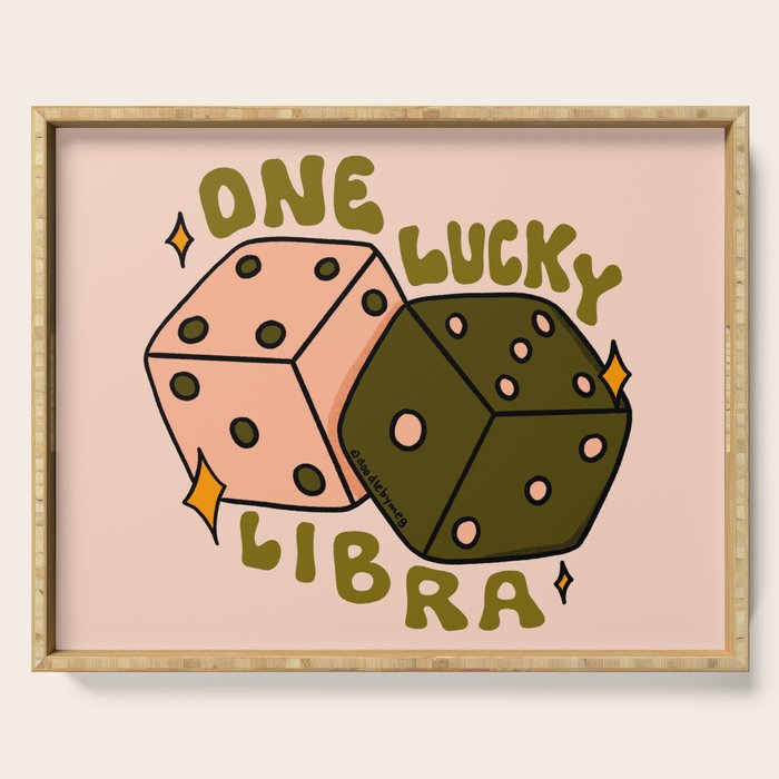 One Lucky Libra Serving Tray Gallery Image 1