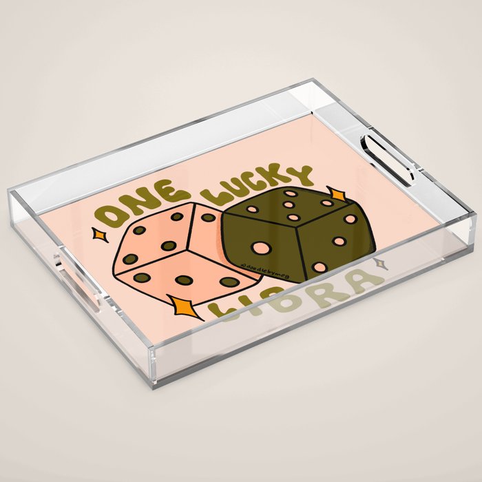 One Lucky Libra Acrylic Tray Gallery Image 1