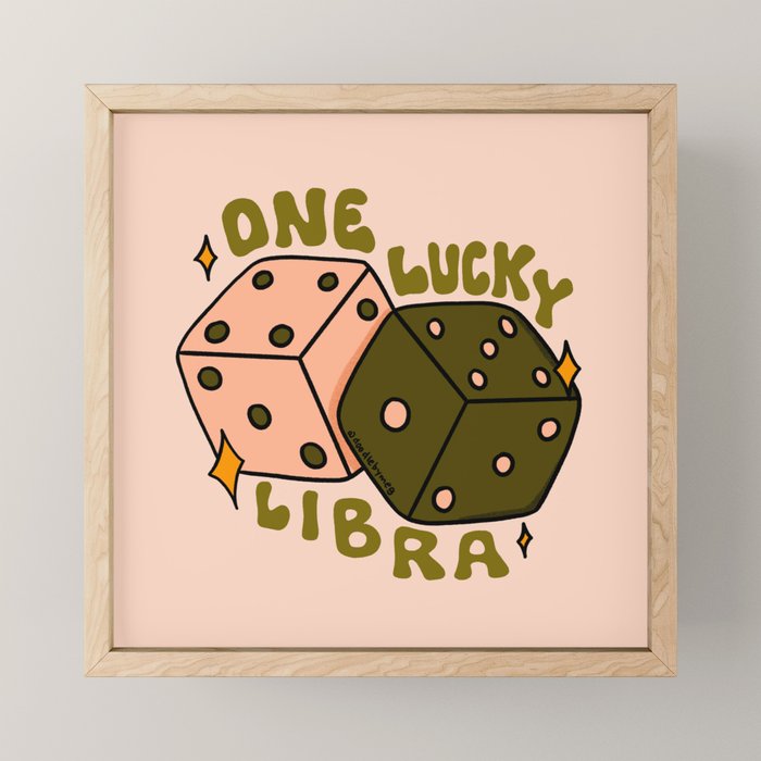 One Lucky Libra Mini Art Print Gallery Image 1