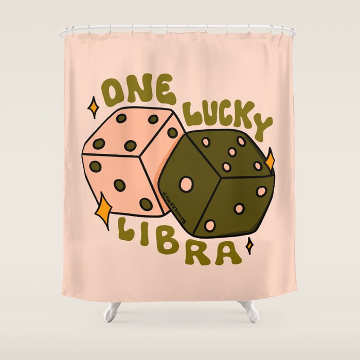 One Lucky Libra Shower Curtain Gallery Image 1