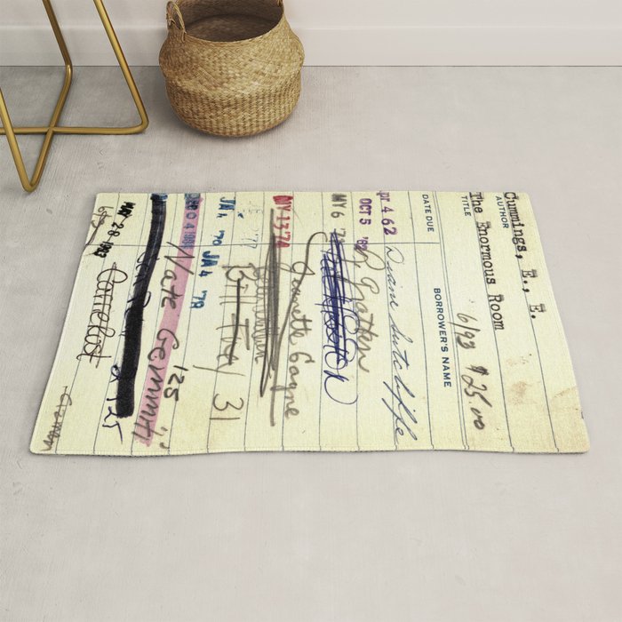 Library Card 828 The Enormous Room Rug Gallery Image 1