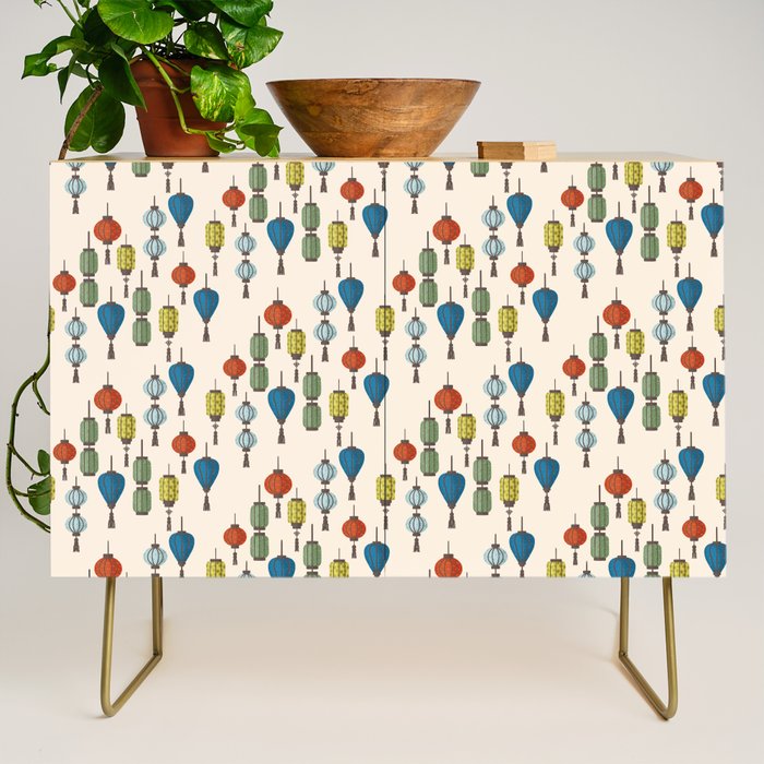 Colorful Lantern Pattern Credenza Gallery Image 1