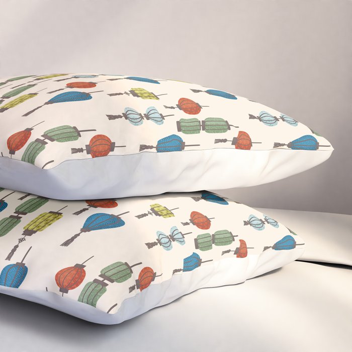 Colorful Lantern Pattern Pillow Sham Gallery Image 3