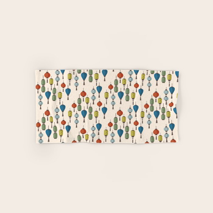 Colorful Lantern Pattern Bath Towel Gallery Image 1