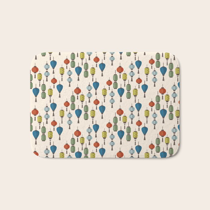 Colorful Lantern Pattern Bath Mat Gallery Image 1