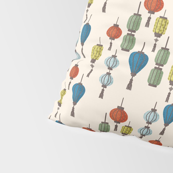 Colorful Lantern Pattern Pillow Sham Gallery Image 4