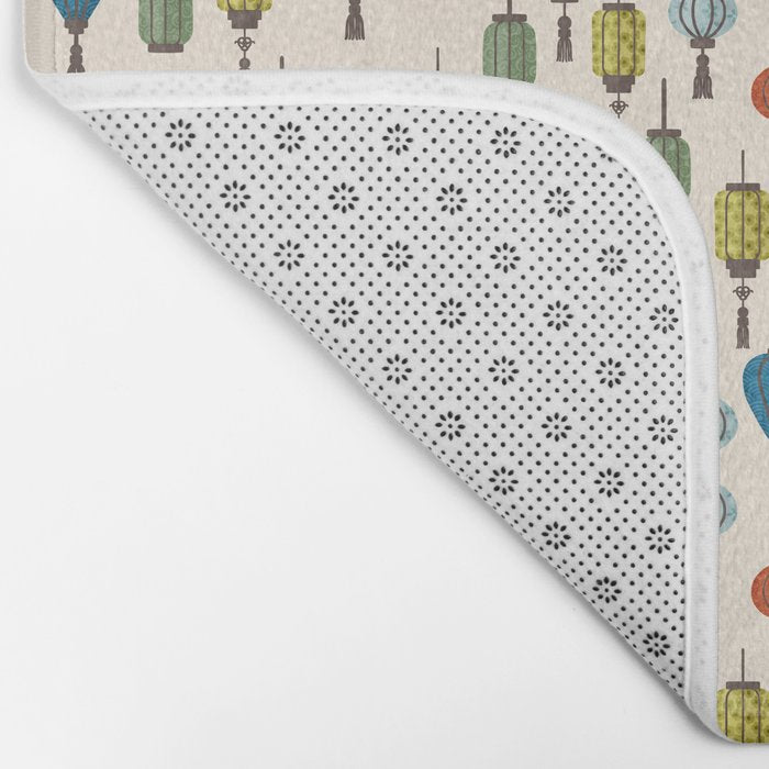 Colorful Lantern Pattern Bath Mat Gallery Image 2