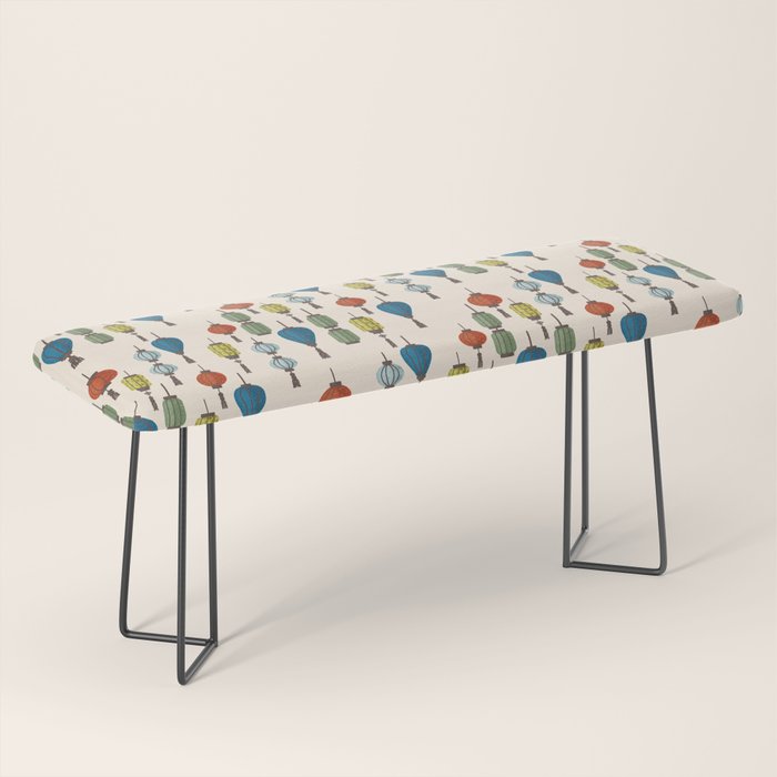 Colorful Lantern Pattern Bench Gallery Image 1