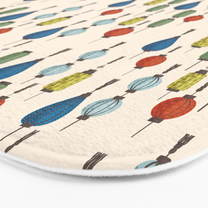 Colorful Lantern Pattern Bath Mat Gallery Image 3