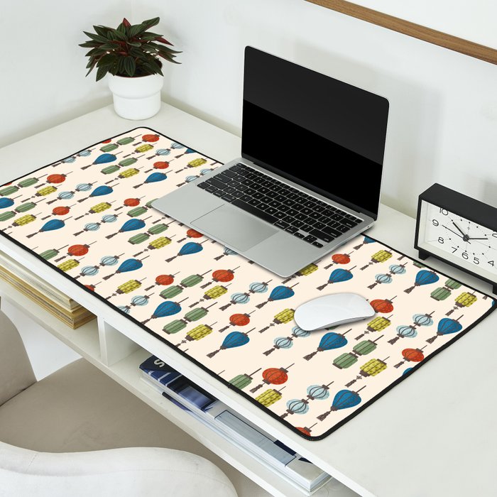 Colorful Lantern Pattern Desk Mat Gallery Image 2