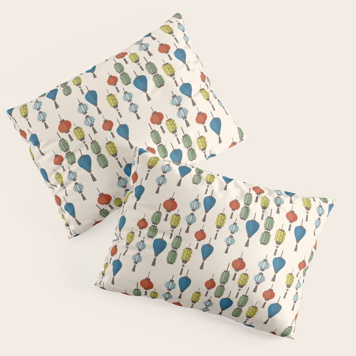 Colorful Lantern Pattern Pillow Sham Gallery Image 3