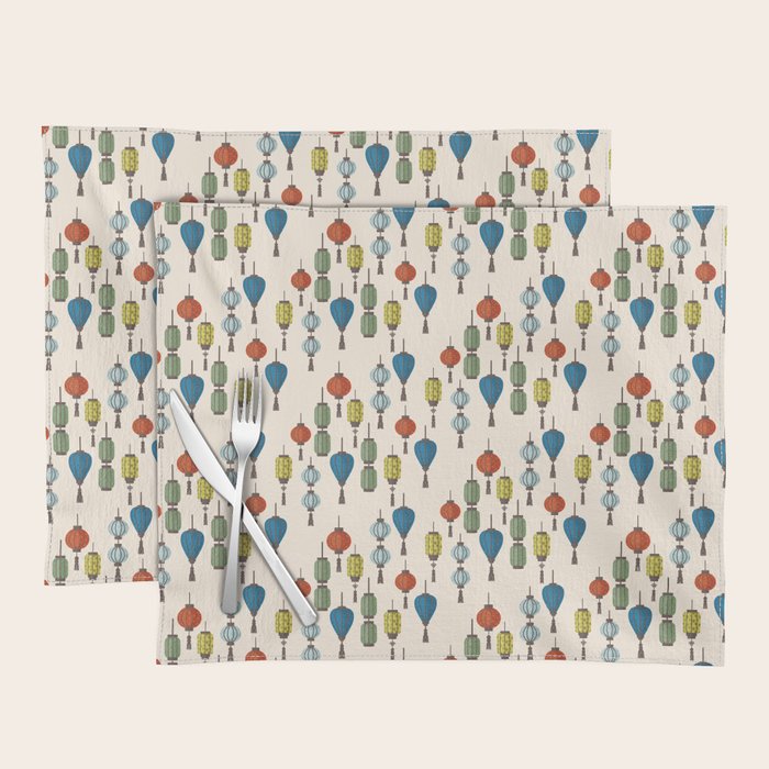 Colorful Lantern Pattern Placemat Gallery Image 1