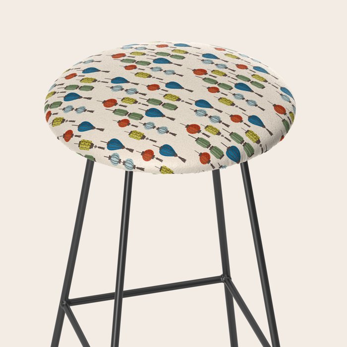 Colorful Lantern Pattern Stool Gallery Image 2