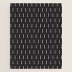 Modern Boho Minimal Pattern, Black and White Jigsaw Puzzle Gallery Image 1