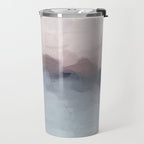 Blushing Seas - Pink Mauve Purple Navy Light Blue Abstract Painting Modern Ocean Waves Horizon Travel Mug Gallery Image 2