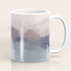 Blushing Seas - Pink Mauve Purple Navy Light Blue Abstract Painting Modern Ocean Waves Horizon Coffee Mug Gallery Image 1
