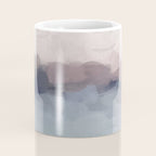 Blushing Seas - Pink Mauve Purple Navy Light Blue Abstract Painting Modern Ocean Waves Horizon Coffee Mug Gallery Image 4