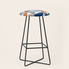 Mid century modern geometric Colorful 1 Stool Gallery Image 1