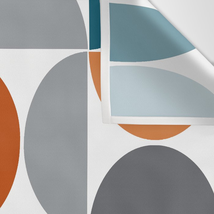 Mid century modern geometric Colorful 1 Wall Tapestry Gallery Image 3