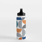 Mid century modern geometric Colorful 1 Water Bottle Gallery Image 3