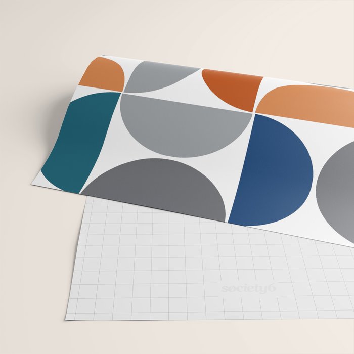 Mid century modern geometric Colorful 1 Wrapping Paper Gallery Image 2