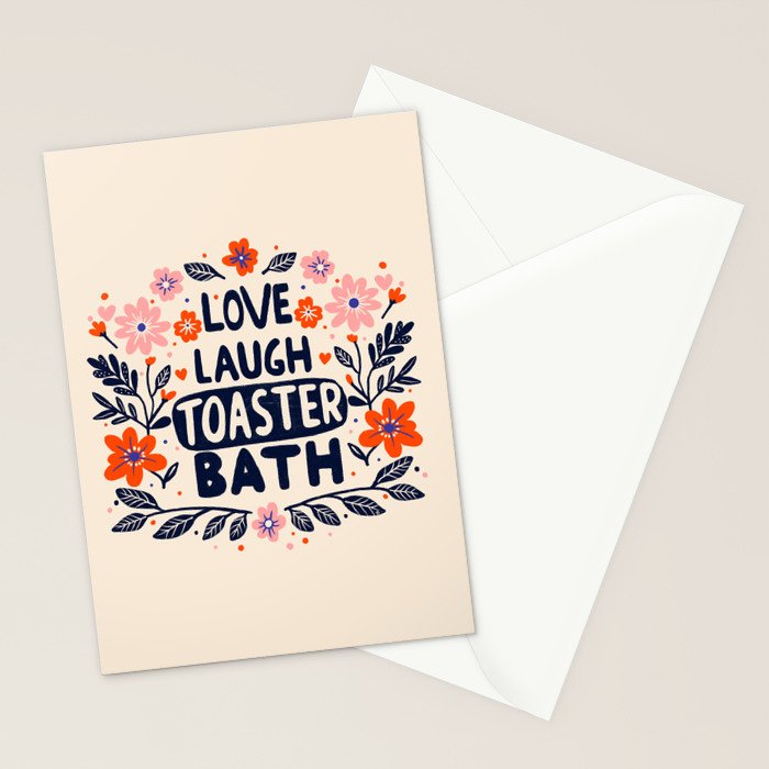 Love Laugh Toaster Bath Stationery Card Gallery Image 2