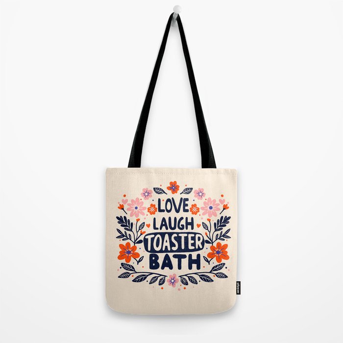 Love Laugh Toaster Bath Tote Bag Gallery Image 2
